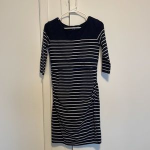 Seraphine blue & white striped nursing dress (US 8)